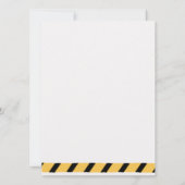 Yellow Cute Construction Truck Boys 2nd Birthday Save The Date (Achterkant)