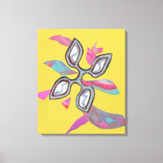 "Yellow Cutting Edge" Fine Art Canvas Print (Voorkant)