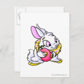 Yellow Cybunny knug Negg Briefkaart (Voorkant / Achterkant)