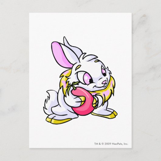 Yellow Cybunny knug Negg Briefkaart (Voorkant)