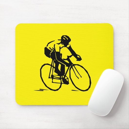 Yellow Cycling Muismat (Met muis)