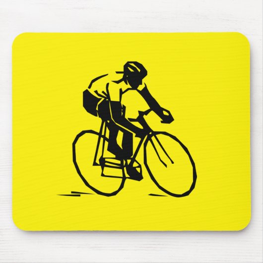 Yellow Cycling Muismat (Voorkant)