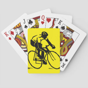 Yellow Cycling Pokerkaarten