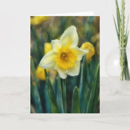  Yellow Daffodil Art Note Kaart
