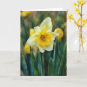  Yellow Daffodil Art Note Kaart (Gele Bloem)