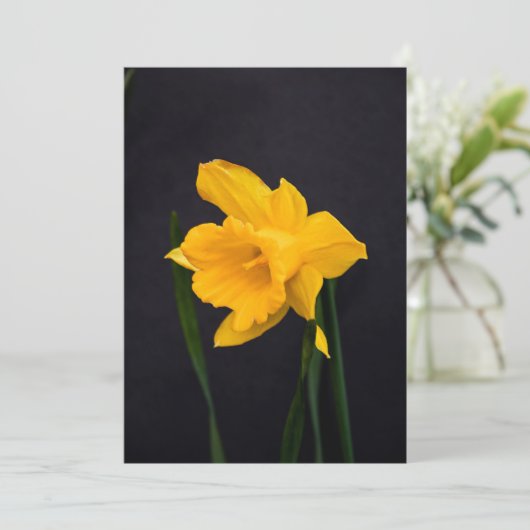 Yellow Daffodil Bedankkaart (Staand voorkant)