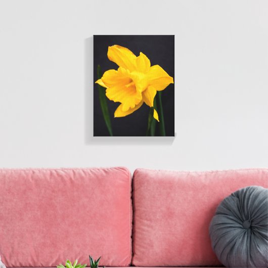 Yellow Daffodil Canvas Afdruk (Insitu (Woonkamer))