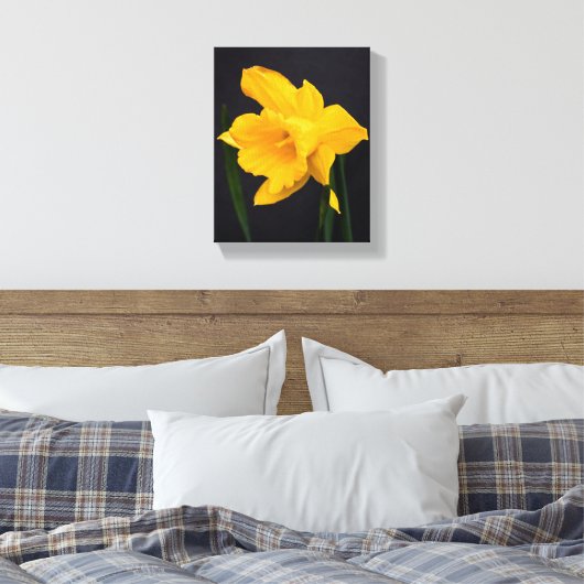 Yellow Daffodil Canvas Afdruk (Insitu (Slaapkamer))