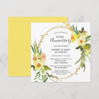 Yellow Daffodil Floral 50th Jubileum Party