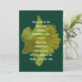 Yellow Daffodil Floral Party Kaart (Staand voorkant)