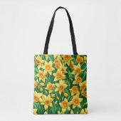 Yellow Daffodil Flower Canvas tas (Voorkant)