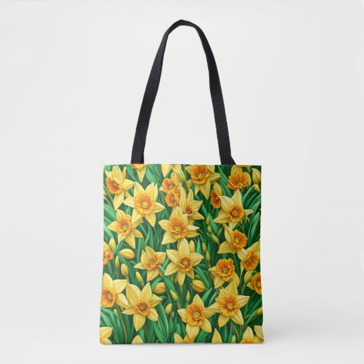 Yellow Daffodil Flower Canvas tas (Voorkant)