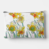 Yellow Daffodil Flower Pattern Watercolor Girls Etui (Achterkant)