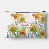 Yellow Daffodil Flower Pattern Watercolor Girls Etui (Voorkant)