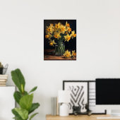Yellow Daffodil Flowers Art Print Poster (Thuiskantoor)