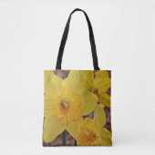 Yellow Daffodil Flowers Spring Art Canvas tas (Voorkant)