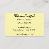 Yellow Daffodil Flowers Waterverf Visitekaartje (Achterkant)