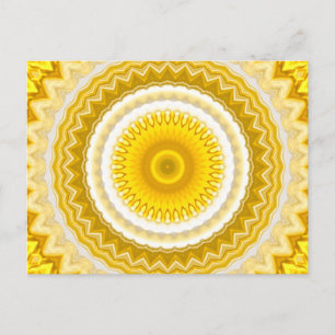 Yellow Daffodil Mandala Pattern Briefkaart