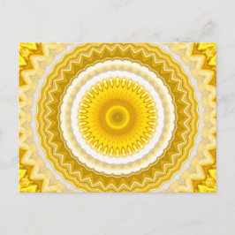 Yellow Daffodil Mandala Pattern Briefkaart