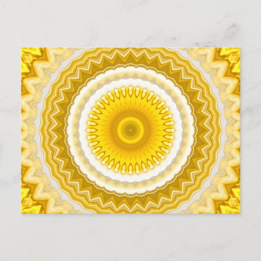 Yellow Daffodil Mandala Pattern Briefkaart (Voorkant)