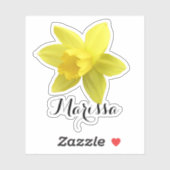 Yellow Daffodil naam Sticker (Vel)
