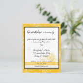Yellow Daffodil Party Invitation Cards Kaart (Staand voorkant)
