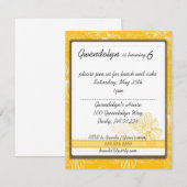 Yellow Daffodil Party Invitation Cards Kaart (Voorkant / Achterkant)