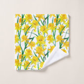 Yellow Daffodil Pattern Bad Handdoek (Wasdoekje)