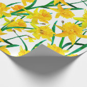 Yellow Daffodil Pattern Cadeaupapier (Hoek)