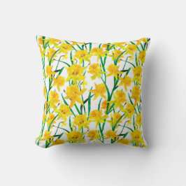 Yellow Daffodil Pattern Kussen