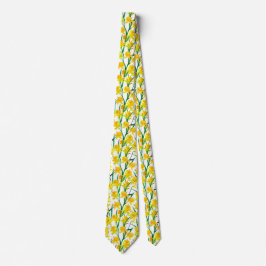 Yellow Daffodil Pattern Stropdas