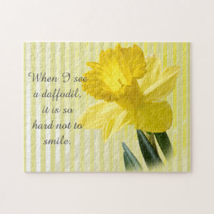 Yellow Daffodil Quote Spring Floral Legpuzzel