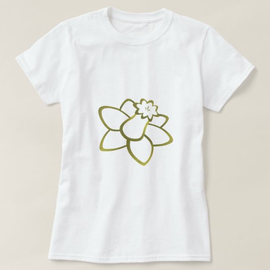 Yellow Daffodil T-shirt (Design voorkant)