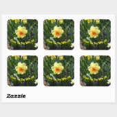 Yellow Daffodil Vierkante Sticker (Vel)