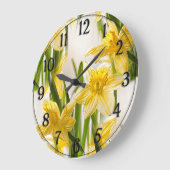 Yellow Daffodil Wallpaper Pattern Grote Klok (Hoek)