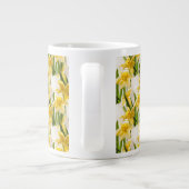 Yellow Daffodil Wallpaper Pattern Grote Koffiekop (Achterkant)