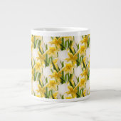 Yellow Daffodil Wallpaper Pattern Grote Koffiekop (Voorkant)