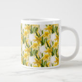 Yellow Daffodil Wallpaper Pattern Grote Koffiekop (Rechts)
