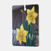 Yellow Daffodils-Ornament Metalen Ornament (Voorkant links)