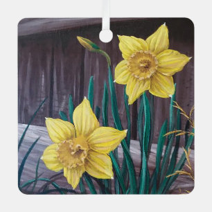 Yellow Daffodils-Ornament Metalen Ornament