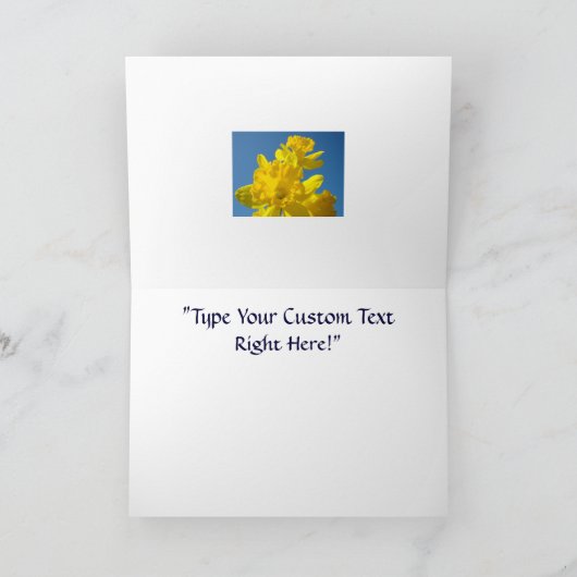 Yellow Daffodils Wenskaarten Custom Spring Feestdagen Kaart (Binnen)