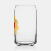 Yellow Dahlia Bloom Floral Blikvorm Glas (Links)