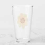 Yellow Dahlia Bloom Floral Glas (Achterkant)
