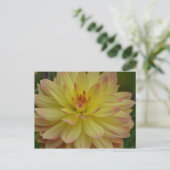 Yellow Dahlia Briefkaart (Staand voorkant)