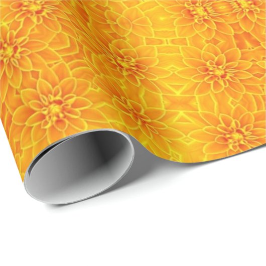 Yellow Dahlia Cadeaupapier (Rol Hoek)