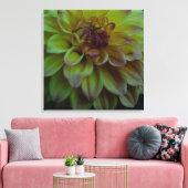 Yellow Dahlia Canvas Afdruk (Insitu (Woonkamer))