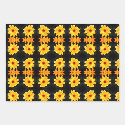 Yellow Dahlia Elegant Flower Inspirerend Quote Inpakpapier Vel (Voorkant 3)