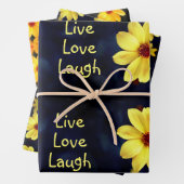 Yellow Dahlia Elegant Flower Inspirerend Quote Inpakpapier Vel (In situ)