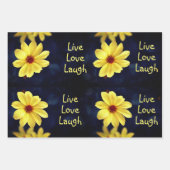 Yellow Dahlia Elegant Flower Inspirerend Quote Inpakpapier Vel (Voorkant)