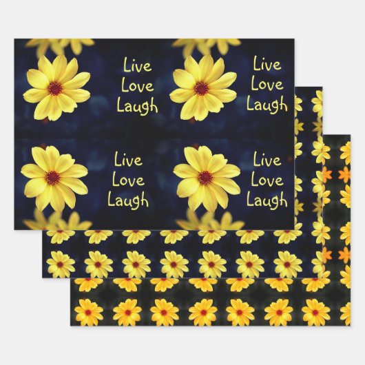 Yellow Dahlia Elegant Flower Inspirerend Quote Inpakpapier Vel (Set)